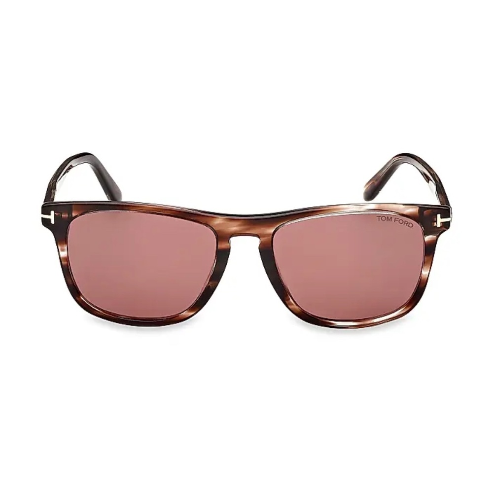 NWT TOM FORD 54mm Square Sunglasses Gerard 02 In Designer Velvet Brown Case